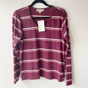 pink rose vintage striped lightweight sweater